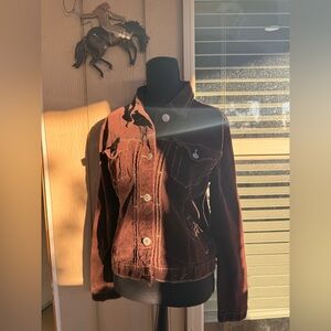 Amethyst Jeans Dark Brown Denim Jacket